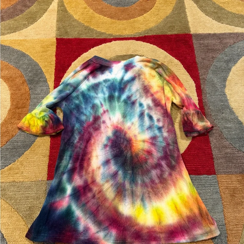 Ralph Lauren Hand Tie Dye Beach Terrycloth Coverup Dress Kids Girls Size Medium
